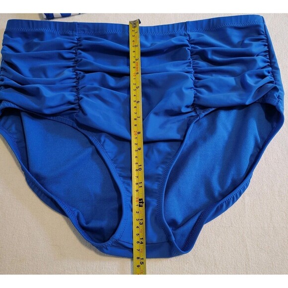 Raisins Curve Blue Tankini Two Piece Swimsuit Beach Bright Tropical Sz 24W 22W - Picture 12 of 14